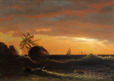 Gestrandetes Schiff von Albert Bierstadt